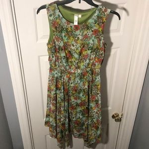 FLORAL ASYMMETRIC DRESS